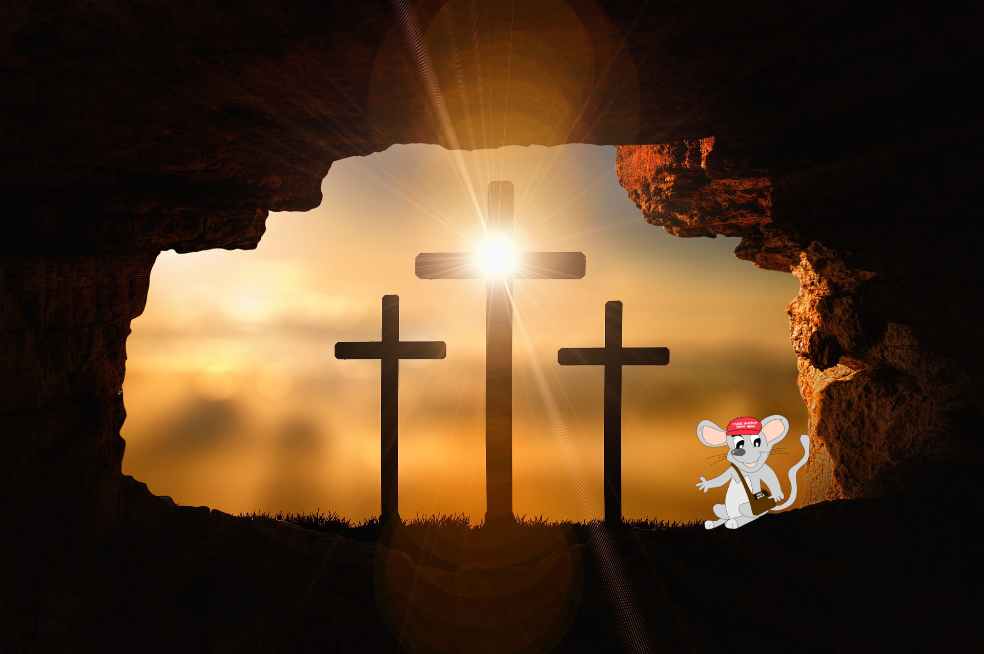 MAGA Mouse with Cross